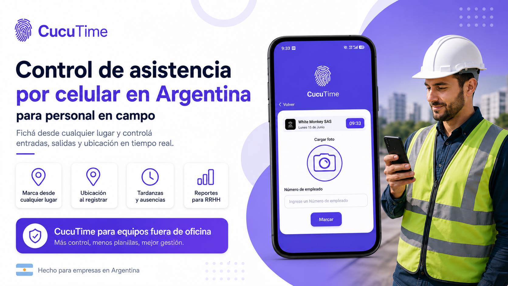 Control de asistencia por celular en Argentina: cómo gestionar personal en campo sin depender de una oficina