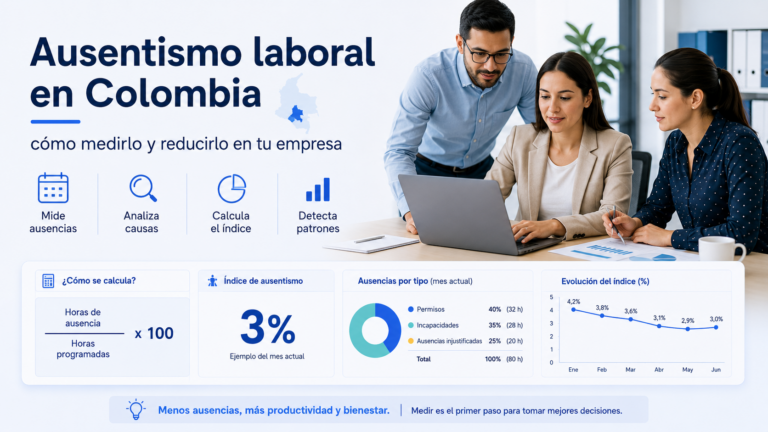 Ausentismo laboral en Colombia: cómo medirlo y reducirlo en tu empresa